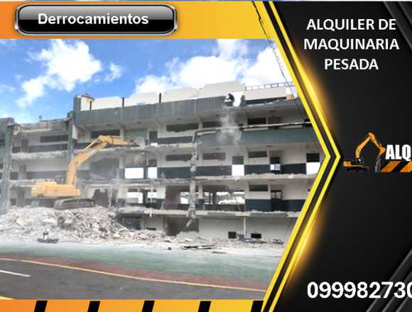 Alquiler de excavadora, Derrocamientos, Demolición en Quito (Cantón)