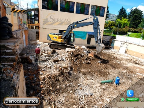 Alquiler de Excavadora, Derrocamientos, Demolición, Desbanques, Zanjas
