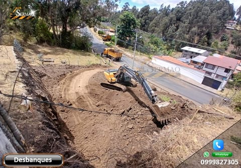Desbanques, Excavación, Limpieza de terrenos, Movimientos de tierra.