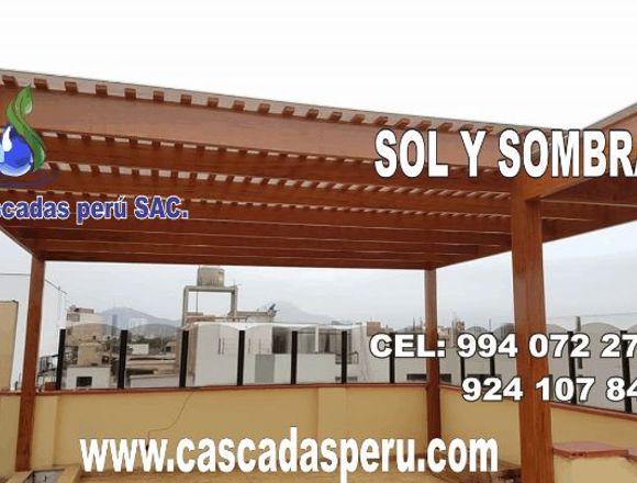 techos de madera sol y sombra
