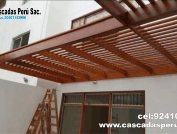 techos de madera sol y sombra