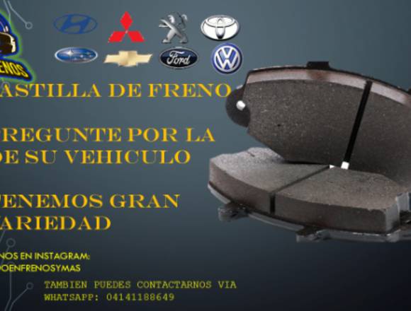 pastillas de frenos todas las marcas y modelos en Vargas (Municipio)