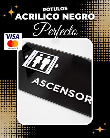 Rótulos Personalizados y Exhibidores en Acrílico Negro - Guatemala en Ciudad de Guatemala (Municipio)
