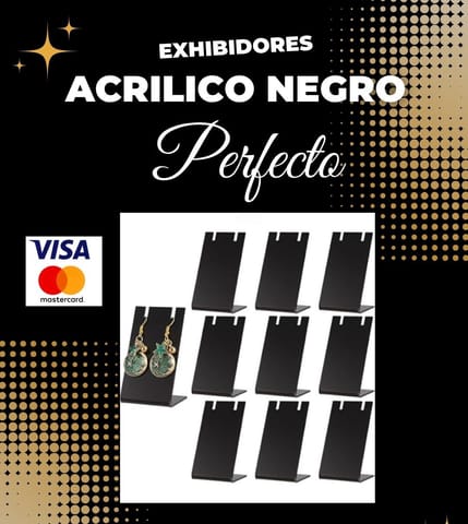 Bases de Acrílico Negro para Aretes - Envíos a toda Guate en Ciudad de Guatemala (Municipio)