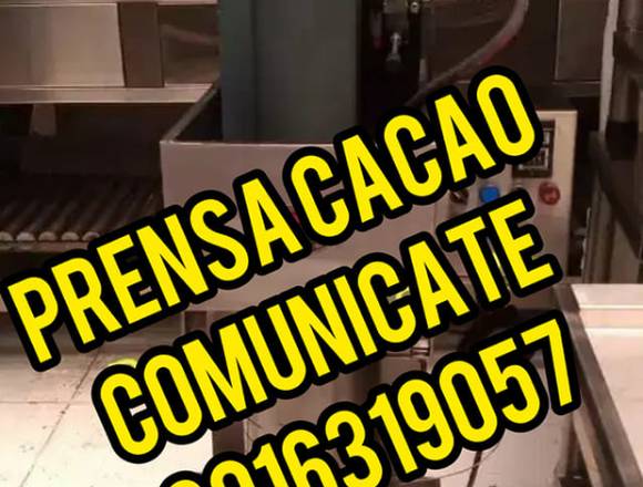 PRENSA HIDRAULICA EXTRACTORA DE MANTECA DE CACAO en Bucaramanga (Municipio)