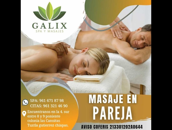 MASAJE EN PAREJA 1 HORA