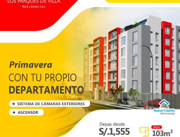 DEPARTAMENTOS EN VENTA "LOS PARQUES DE VILLA" en Chiclayo (Distrito)