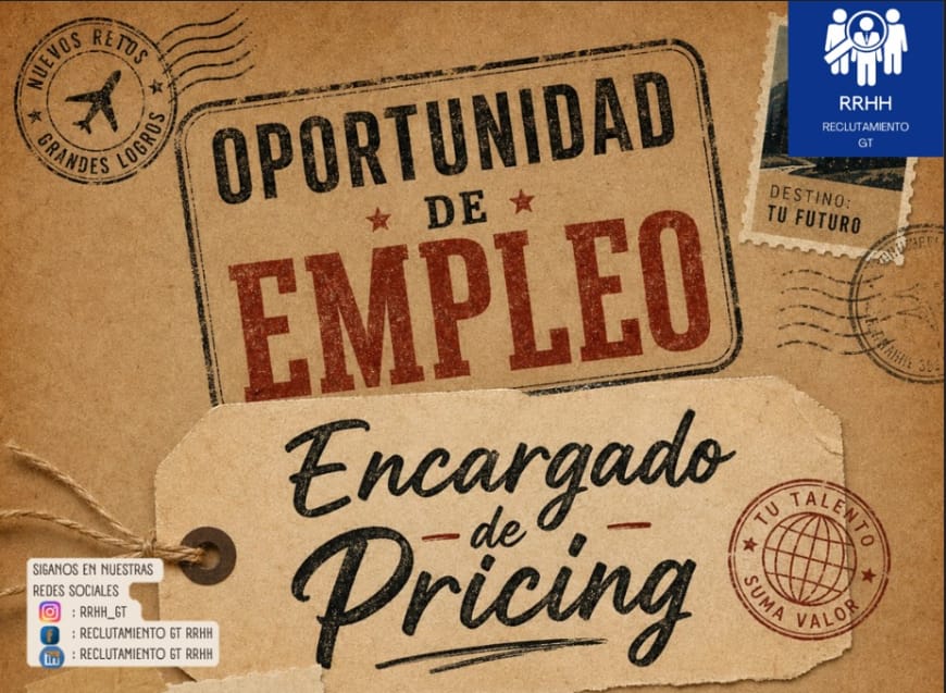Encargado de Compras e Importaciones preicing en Villa Canales (Municipio)