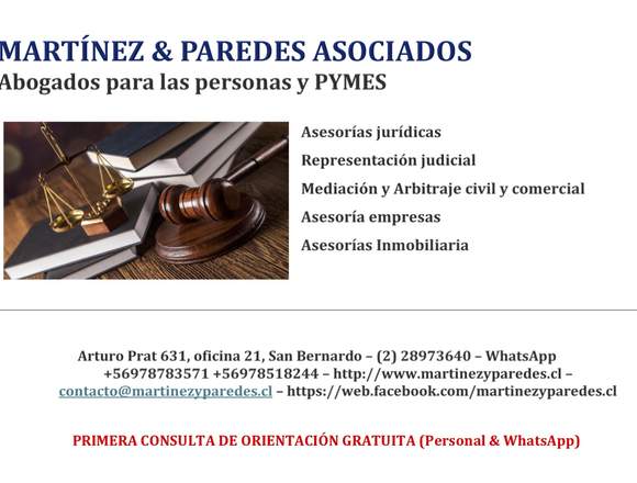 Estudio jurídico personas naturales y PYMES en Santiago (Comuna)