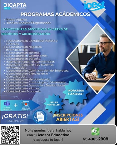 Institución ICEST - Inscripciones Ciclo Mayo-Agosto 2026 en Naucalpan de Juárez (Municipio)
