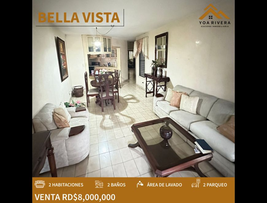VENTA DE ACOGEDOR APARTAMENTO EN BELLA VISTA en Santo Domingo de Guzmán (Municipio)