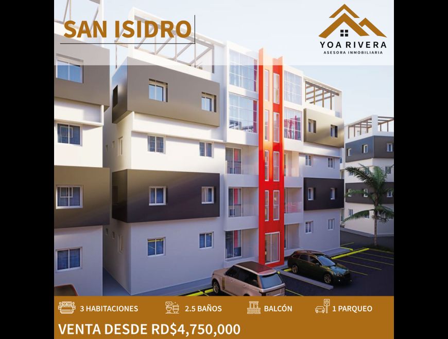 VENTA DE APARTAMENTOS EN PROYECTO EN SAN ISIDRO en Santo Domingo Este (Municipio)