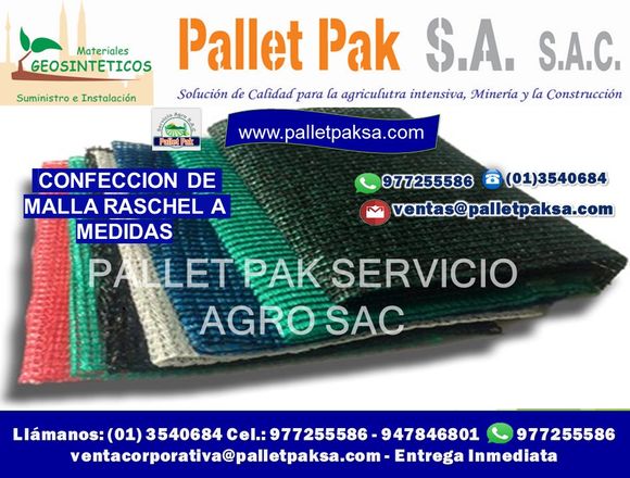 VENTA DE MALLA RASCHEL 50% a 95%