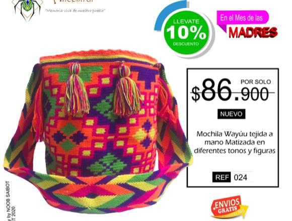 Mochila Wayuu descuento 10% en Bogotá, D.C. (Municipio)
