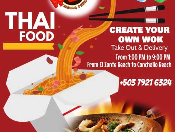 Delivery Comida Thailandesa (WOKS) en Tamanique (Municipio)