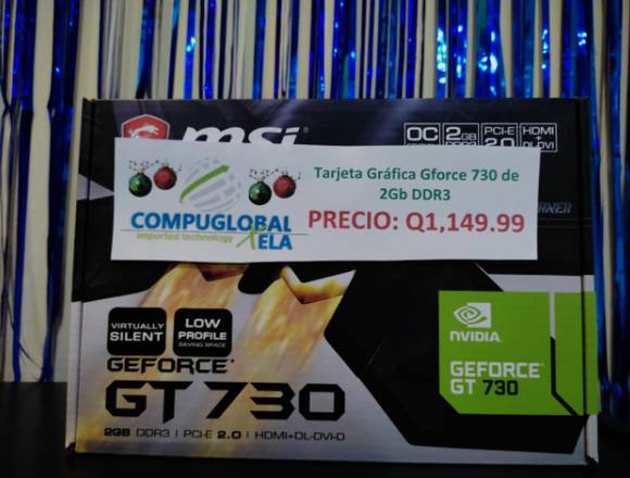 Tarjeta Grafica Gt 730 Nueva de 2Gb DDR3 en Olintepeque (Municipio)