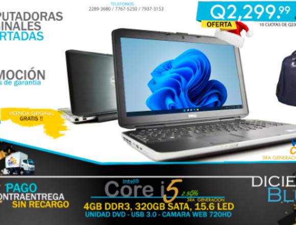 Portátil core i5 Dell + mochila gratis. en Olintepeque (Municipio)