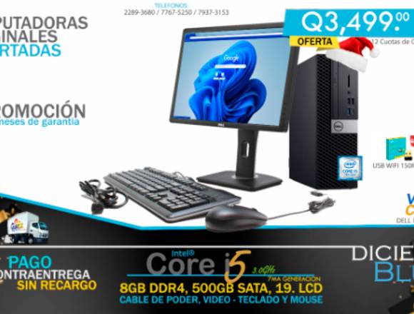 Oferta Core i5 7ma generación + Wifi Gratis en Olintepeque (Municipio)