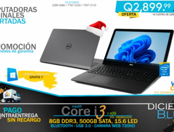 Laptop i3 delgada ofertas navideña Compuglobal en Olintepeque (Municipio)