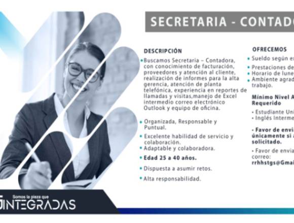 Secretaria Comercial o Perito Contador en Ciudad de Guatemala (Municipio)