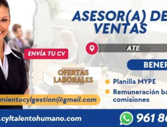50 ASESORES(AS) COMERCIAL - SANTA CLARA(ATE) en Lima (Lima 1) (Distrito)