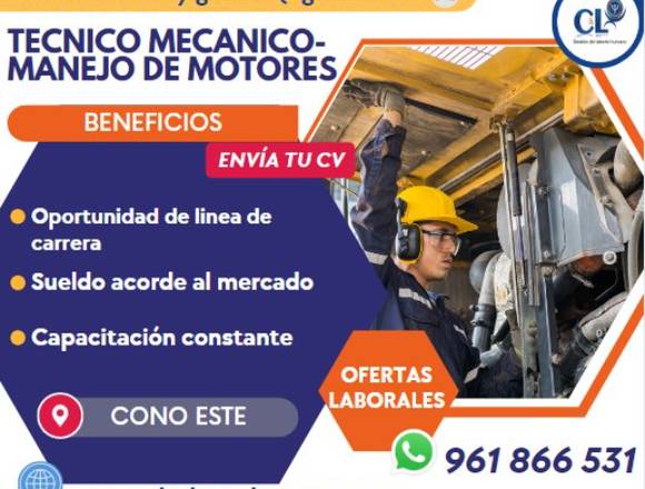 10 Técnicos mecánicos en Lima (Lima 1) (Distrito)