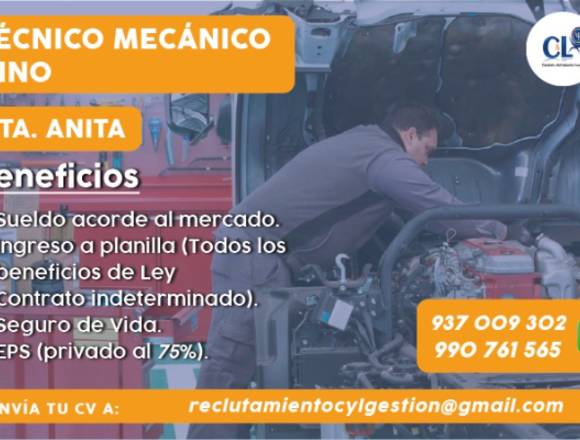 Técnico Mecánico Hino - Santa Anita en Lima (Lima 1) (Distrito)