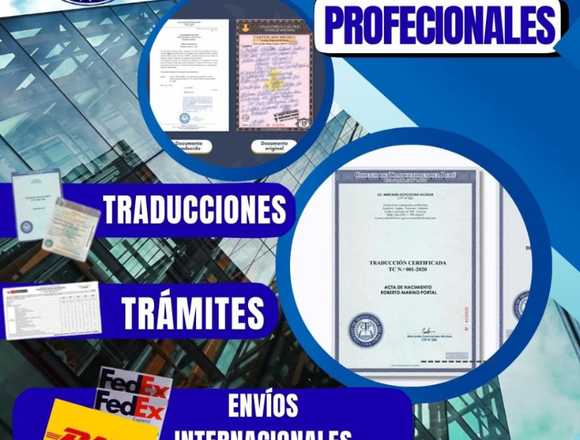 Traducción certificada y envíos en Lima (Lima 1) (Distrito)