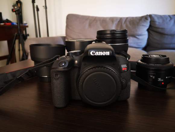 Canon T7I Profesional Reflex + 4 lentes en Arequipa (Distrito)