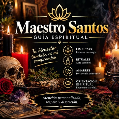 Limpias, Rituales y Orientación Espiritual con Maestro Santos