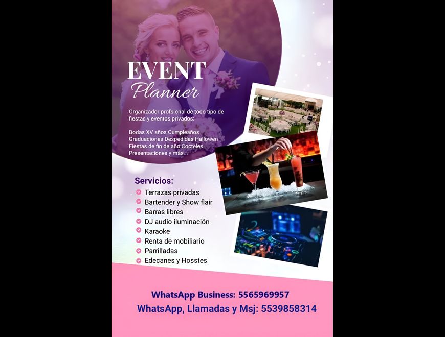 Wedding planner profesional. en Miguel Hidalgo (Municipio)