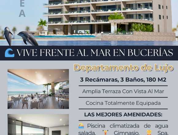 Depa Frente a la Playa en Bucerías, Nay. 180 Mts. en Bahía de Banderas (Municipio)