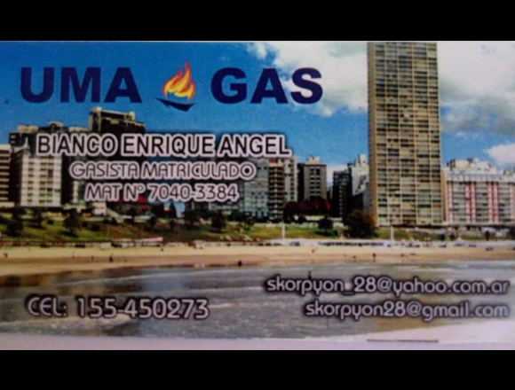 GASISTA MATRICULADO en Mar del Plata (Localidad)
