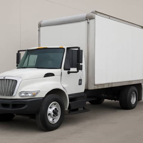 2015 International 4300 fourgon, caisse 4,9 m, hayon élévateur à Aspach (Commune)