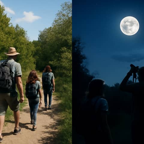 Randonnée du week-end au clair de lune et observation des étoiles au crépuscule à Lucy (Commune)