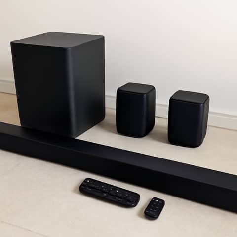 Barre de son Dolby Atmos 5.1 avec caisson et enceintes arrière sans fil à Moussey (Commune)