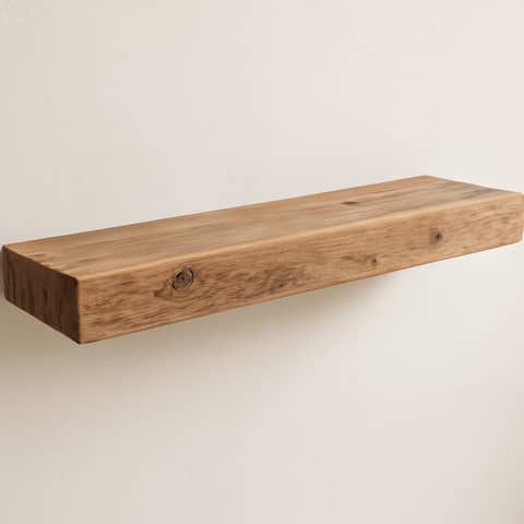 Étagère flottante en chêne récupéré, 122 cm, bois massif, moderne rustique à Aspach (Commune)