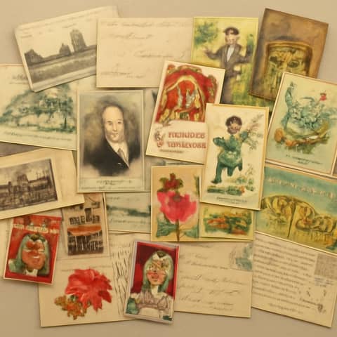 Collection de cartes postales et d'éphemera anciens, 100+ pièces à Lagarde (Commune)
