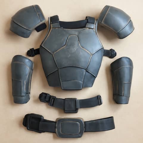 Ensemble d'armure cosplay en mousse légère, réglable, convient M–L à Baudrecourt (Commune)