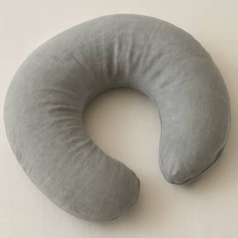 Housse réglable pour coussin d'allaitement, gris neutre, coton biologique à Coutures (Commune)