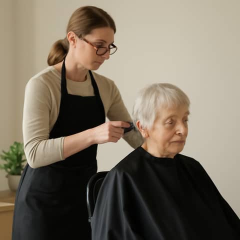 Házhoz jövő hajvágás és styling időseknek és mozgáskorlátozottaknak – Gesztely (Helység)