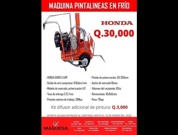 MAQUINA PINTALÍNEAS EN FRÍO en Ciudad de Guatemala (Municipio)