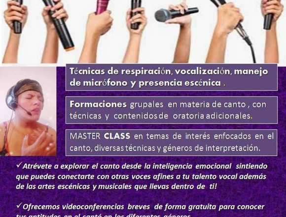 MASTER CLASS DE CANTO EN SUS DISTINTOS GENEROS en Sucre (Municipio)