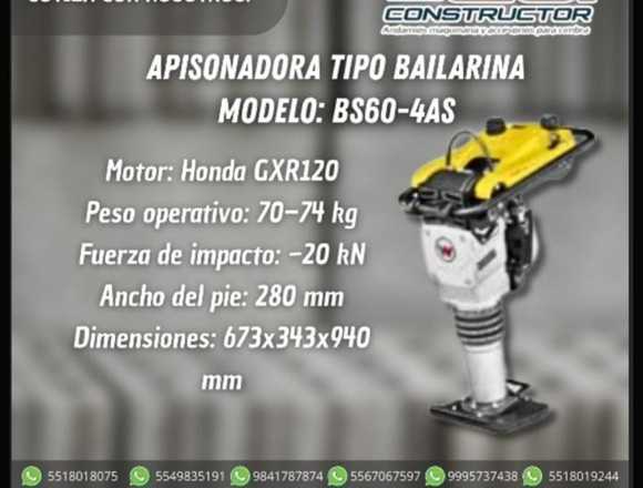 Apisonadora Tipo Bailarina modelo BS60-4AS en Ecatepec de Morelos (Municipio)