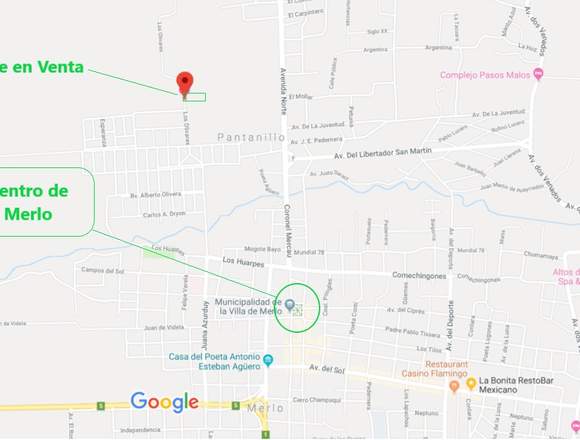 MERLO Terreno en venta 1500 mt2 A 2 mín del centro en San Luis (Localidad)