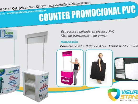 COUNTER PROMOCIONAL DE PVC