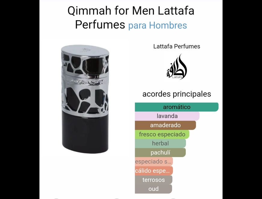 Perfume árabe Qimmah Lattafa en Madrid (Municipio)