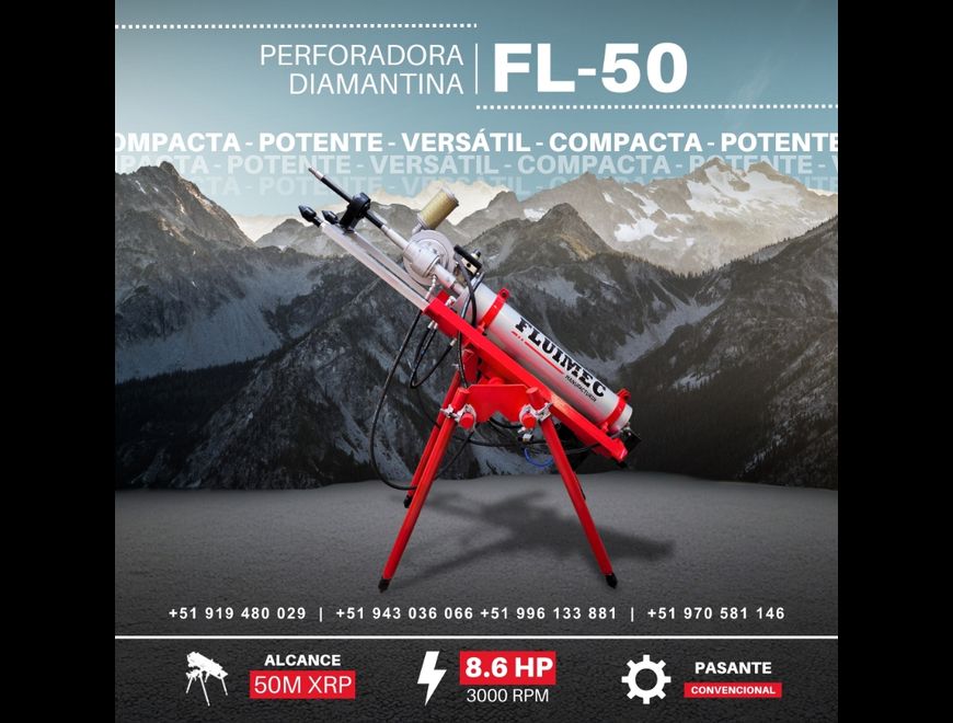 Perforadora Diamantina FL-50 en Patáz (Distrito)