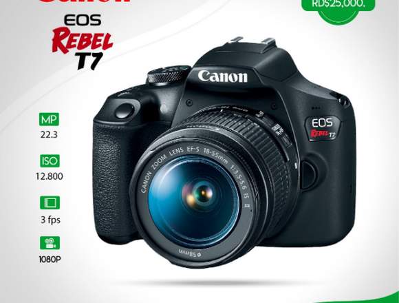 Canon t7 kit 18-55mm en Santiago (Municipio)