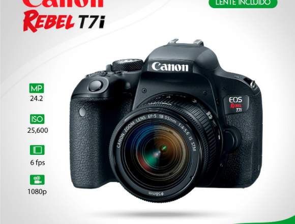 Canon t7i kit 18-55mm en Santiago (Municipio)